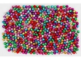 Korálky kulaté 5mm, 40g - metalické mix