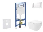 GEBERIT - Duofix Set předstěnové instalace, klozetu Oudee Vortex a sedátka softclose, tlačítko Sigma20, bílá/chrom SANI11CA3175B