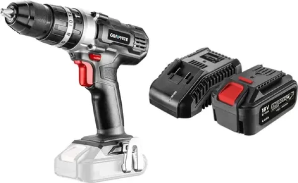 Graphite 58G010 / Aku vrtačka-šroubovák / 18V / akumulátor 4 Ah / nabíječka 58GE132