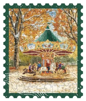 ROBOTIME Puzzle Dřevěné puzzle Podzimní kolotoč