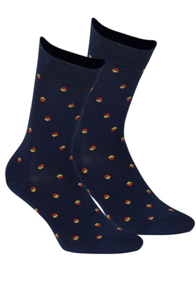 Vzorované pánské ponožky PERFECT MAN-CASUAL Námořnictvo 39/41