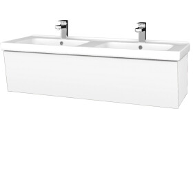 Dřevojas - Koupelnová skříňka INVENCE SZZ 125 (dvojumyvadlo Harmonia) - L01 Bílá vysoký lesk / L01 Bílá vysoký lesk 326821
