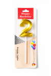 Cake star Dortová svíčka zlatá č.2