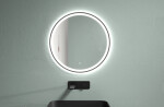 CERANO - Koupelnové LED zrcadlo Vito, kovový rám - černá matná - Ø 60 CER-NT8232G60