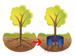 GEOMAT Protikořenová fólie – Root barrier - tloušťka 1 mm, černá 0,6×3 m [1,8 m²]