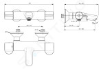 IDEAL STANDARD - Ceraplus II Termostatická vanová baterie, chrom A6874AA