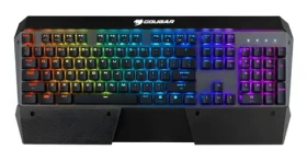 COUGAR Attack X3 RGB černá / Herní klávesnice / Cherry MX Silver / RGB podsvícení / N-Key Rollover / EN layout (CGR-Attack-X3-RGB)
