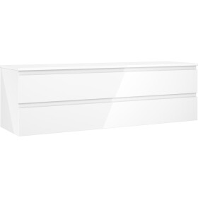 MEXEN/S - Orio koupelnová skříňka pod umyvadlo 160 cm s deskou, 2 zásuvky, bílá lesk 91A10-16047-2-BFFC00