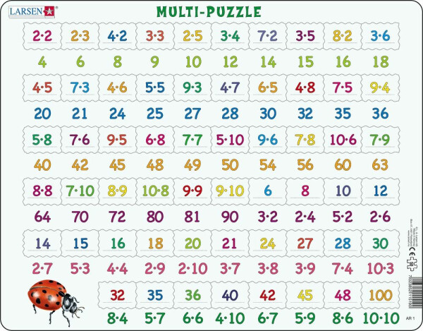 Puzzle MAXI - Násobení/81 dílků - Larsen