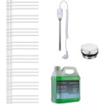CERANO Koupelnový elektrický radiátorový set Burke - L/P - 600W - bílá matná - 1600x500 mm
