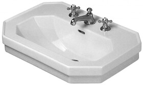 DURAVIT - 1930 Umyvadlo 60x41 cm, s přepadem, 1 otvor pro baterii, WonderGliss, bílá 04386000001