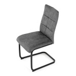 Židle jídelní, šedý samet, černá pohupová podnož