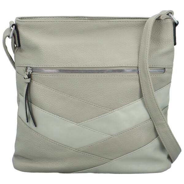 Stylová dámská koženková crossbody kabelka Felici, šedá