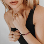 Inspirace 148 - Dámský set šperků – černý turmalín, růžový rubín