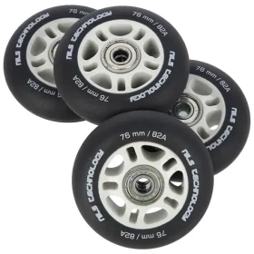 NILS Extreme PU 76x24 82A Matná kolečka s ložisky ABEC 9 černá 4 ks (5907695544404)
