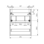 MEREO - Leny, koupelnová skříňka s keramickým umyvadlem 50 cm, bíla, nové madlo CN810N