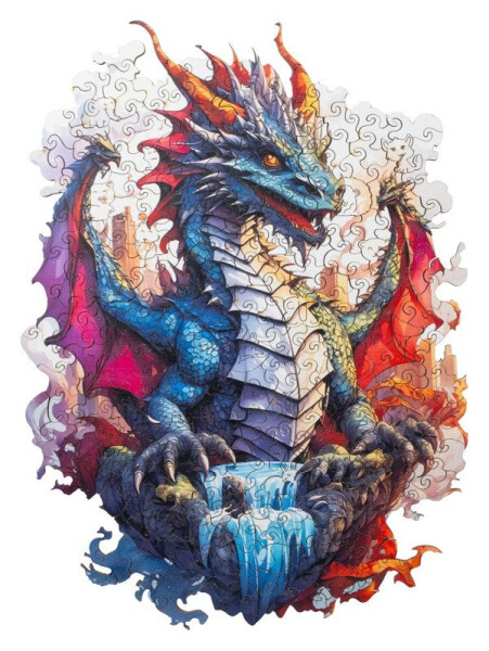 Dřevěné puzzle - Drak