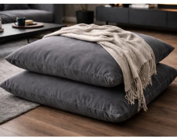 Dekorační polštář/sedací polštář (2 ks) Carmen 58x58 cm, šedý