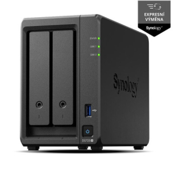 Synology DS725neo+ DiskStation (2C/RyzenR1600/2,6-3,1GHz/4GBRAM/2xSATA/2xM.2/1xUSB3.2/1x2,5GbE/1xGbE/1xUSB-C) EDF_481860
