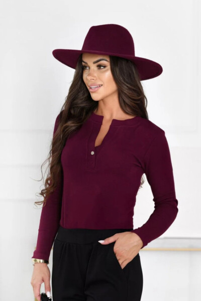 ZARITA BLOUSE DARK MAROON XL
