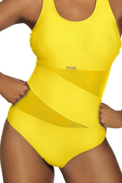 Dámské jednodílné plavky S36-21 Fashion sport žlutá Self