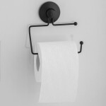 Erga Dexi, držák toaletního papíru na přísavce, černá matná, ERG-YKA-CH.DEXI-UP-BLK