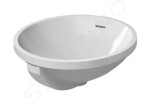 DURAVIT - Architec Umyvadlo na desku, průměr 400 mm, bez otvoru pro baterii, s WonderGliss, alpská bílá 04684000001