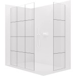 CERANO Sprchová zástěna Walk-in Crystal T L/P - 8 mm - bezvzpěrový systém - bílá matná, industriální sklo - 160x120x200 cm