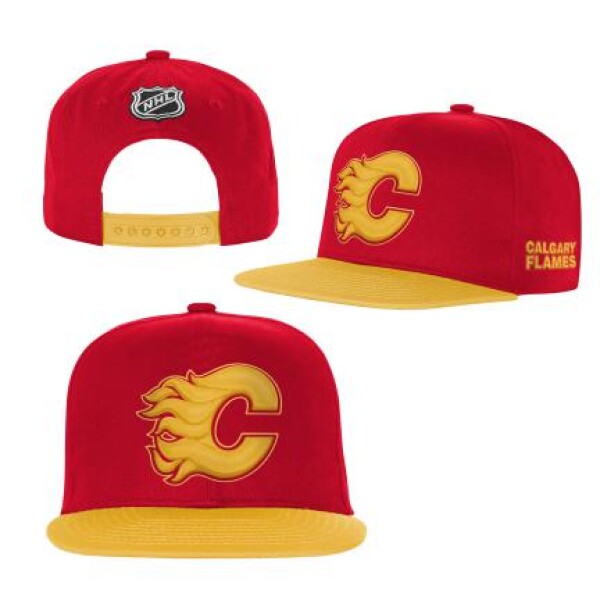 Outerstuff Dětská kšiltovka Calgary Flames NHL Essentials Flatbrim Snapback