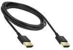 Delock HDMI 3D slim kabel s Ethernetem černá / Kabel HDMI / 2 m / 4K 120 Hz / 18 Gbit/s / pozlacené konektory (84773)