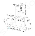 FRANKE - Smart Odsavač par FPJ 705 V WH/SS, šířka 70 cm, bílé sklo/nerez 330.0528.061