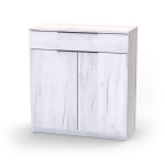 Nábytek Mikulík Komoda VARIO 1 (černé úchytky) - bílý lesk, antracit, aj. ROZMĚR: (š/v/hl.) 60 x 86,5 x 40,5 cm