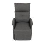 Křeslo polohovací, eletrické, šedá látka.