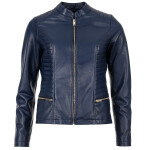 Dámská Kožená Bunda Sage Aerion Brixton Modrá Velikost: XL