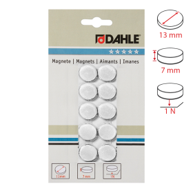 Dahle magnet plánovací, Ø 13 mm, 1 N, 10 ks, bílý