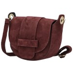 Stylová dámská kožená crossbody kabelka Chiara Weia, vínová