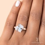 Royal Fashion prsten 14k zlato Vermeil GU-DR21589R-ROSEGOLD-MOONSTONE-TOPAZ Velikost: 7 (EU: 54-56)