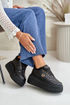 Sneakersy Sportovní Obuv Dámská Zateplená Na Masivní Podešvi Černé Verissha 37