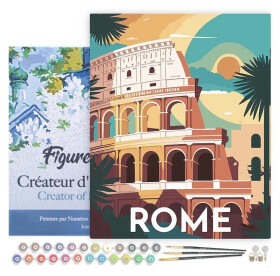 Malování podle čísel - Vintage Řím na rámu 40x50cm