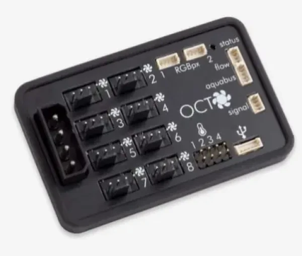 Aqua Computer OCTO / fan controller pro 8x PWM / aquabus / 4x temp / flow sensor / 2x RGBpx (53286)