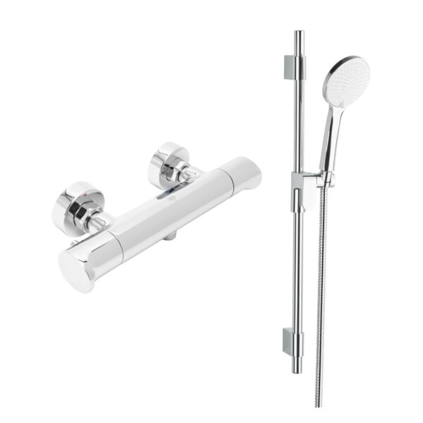 Sprchová baterie SAT Dark se sprchovým setem 150 mm chrom SATBSDA268CRSET1 SATBSDA268CRSET1