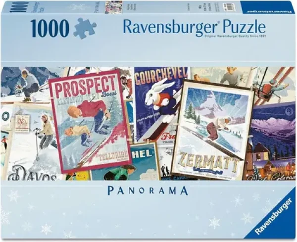 Ravensburger Panoramatické puzzle Staré lyžařské plakáty