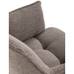 Židle jídelní, hnědá vodoodpudivá látka, černý matný lak, kovové nohy