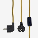 MADAM STOLTZ Stolní lampa Enamel Dark Mustard, oranžová barva, kov