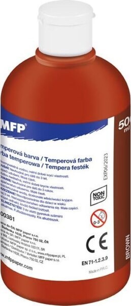 Temperové barvy 500ml hnědá