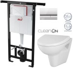 ALCADRAIN Jádromodul - předstěnový instalační systém s chromovým tlačítkem M1721 + WC CERSANIT CLEANON PARVA + SEDÁTKO AM102/1120 M1721 PA1