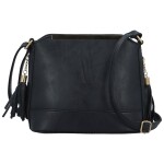 Módní dámská koženková crossbody kabelka Vaios, tmavě modrá
