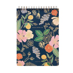 Rifle Paper Co. Kroužkový linkovaný blok Colette Large, modrá barva, papír