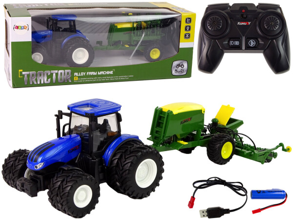 Mamido Traktor s příslušenstvím na dálkové ovládání 1:24