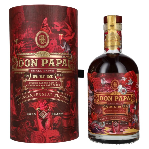 Don Papa Quincentennial Edition Ex-Bourbon & Port Casks 7yo 0,7L, 50%, -DB-